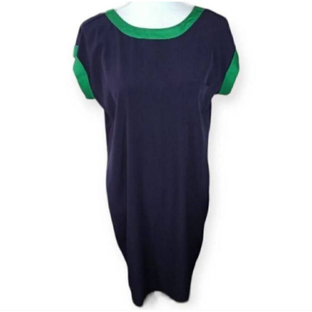 CHARMING CHARLIE NAVY & GREEN DRESS SZ.M EUC.